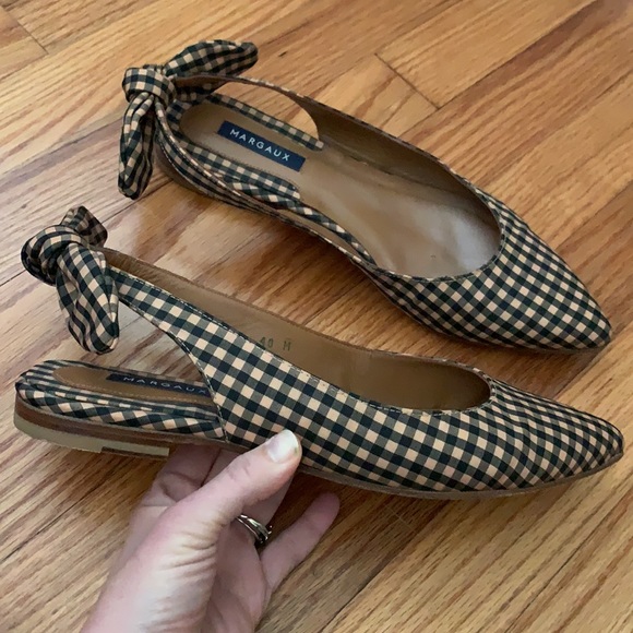 Margaux Shoes - Margaux The Slingback Gingham Pointed Flats size 40 / 9